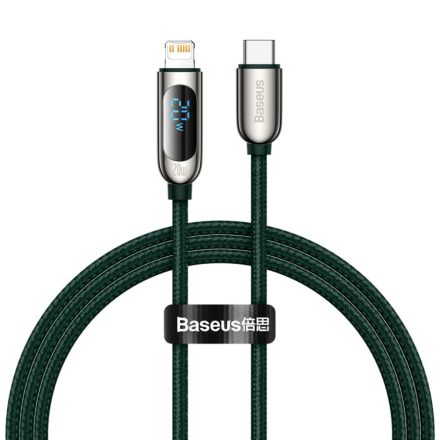 Baseus USB-C - Lightning kábel kijelzővel 1m zöld (CATLSK-06)