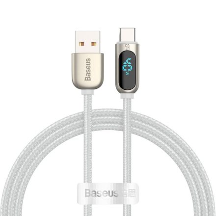 Baseus USB-A - USB-C kábel kijelzővel 1m fehér (CATSK-02)