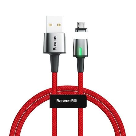 Baseus mágneses USB-A - MicroUSB kábel 2m piros (CAMXC-B09)