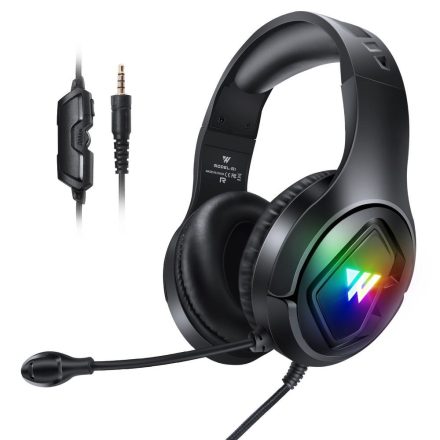 Wintory M1 gaming fejhallgató 3D sztereó hangzással mikrofonnal fekete