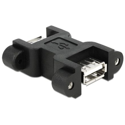 Delock Adapter USB 2.0 A-típusú anya > USB A-típusú anya rögzítő csavarokkal (65559)
