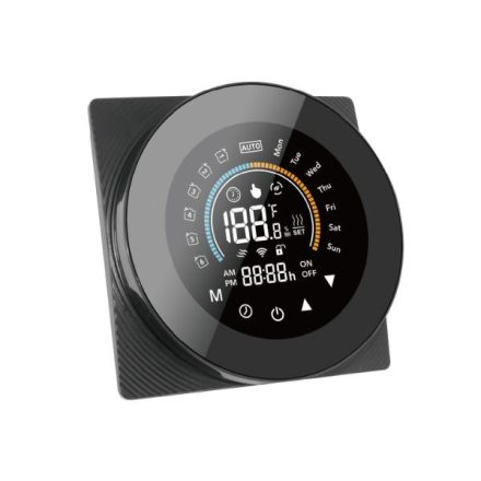 SmartWise WiFi-s okos termosztát, COLOR eWeLink app kompatibilis, ‘C’ típus (feszültségmentes kapcsolás), fekete (SMW-TER-CB-COL)