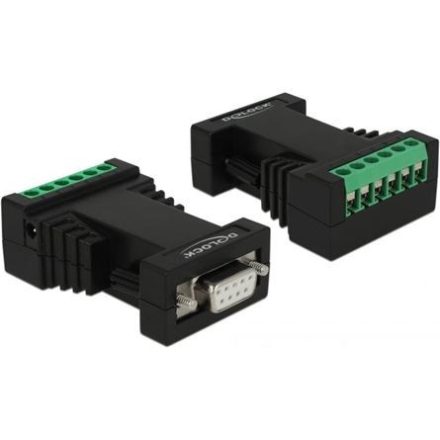 Delock Serial RS-232 -> Serial RS-422/485 F/F konverter fekete (87686)