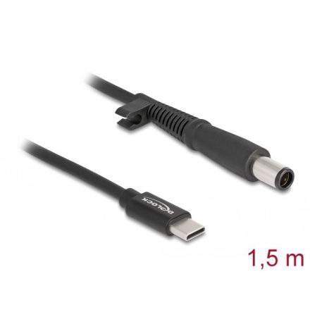 Delock Laptop töltőkábel USB Type-C  apa - HP 7,4 x 5,0mm apa (87972)