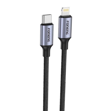 Foneng X95 USB-C - Lightning töltőkábel 1,2m fekete (X95 1.2m C-L)