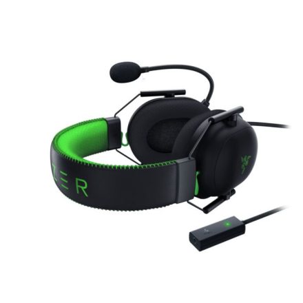 Razer BlackShark V2 headset + USB hangkártyával fekete-zöld (RZ04-03230200-R3M1)