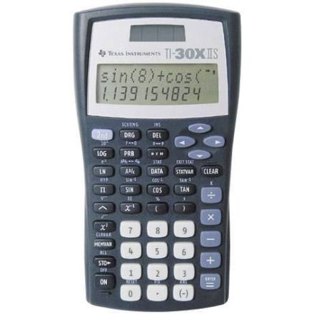 Texas Instruments TI-30 X IIS Napelemes iskolai számológép fekete/ezüst