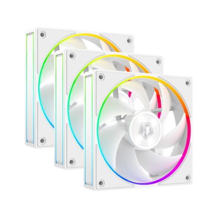 ID-Cooling AF-127-ARGB-W TRIO hűtő ventiátor 12cm, 3db fehér