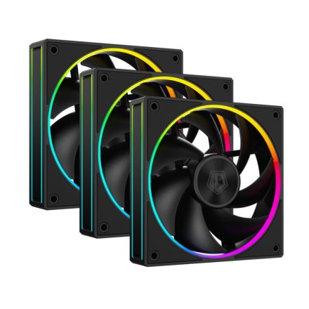 ID-Cooling AF-127-ARGB-K TRIO hűtő ventiátor 12cm, 3db fekete