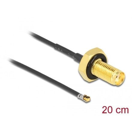 Delock antenna kábel SMA anya-apa MHF  4L LK-dugó 1.37 20cm (12663)