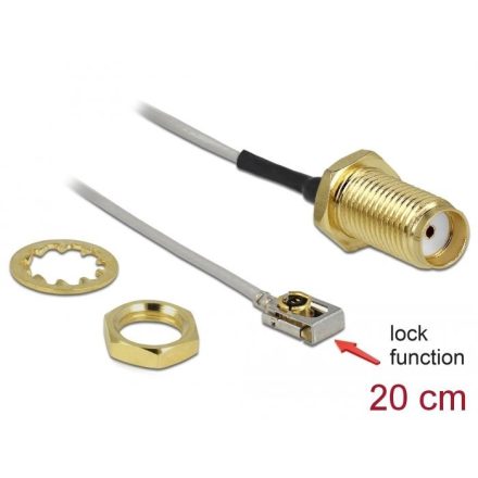 Delock antenna kábel SMA anya-apa MHF I LK-dugó 1.13 20cm (89930)