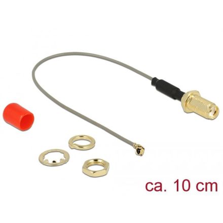 Delock antenna kábel SMA anya-apa MHF I csatlakozó 1.13 10 cm (89832)