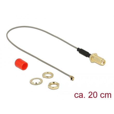 Delock antenna kábel SMA anya-apa MHF I csatlakozó 1.13 20 cm (89833)