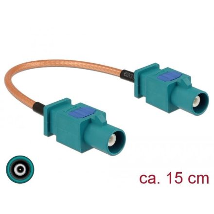 Delock antennakábel, FAKRA Z-dugó > FAKRA Z-dugó, RG-316 15cm (89662)