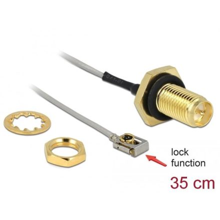 Delock antenna kábel RP-SMA jack MHF I LK plug 1.13 35cm (90292)