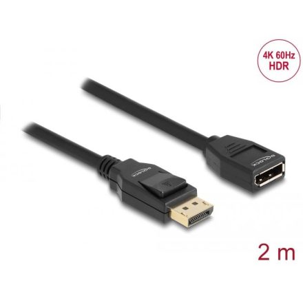 Delock DisplayPort 1.2 bővítőkábel 4K 60 Hz 2m (80002)