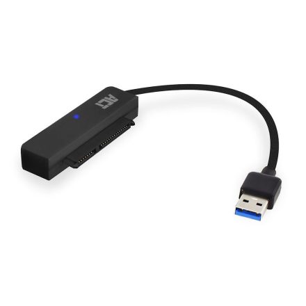 ACT AC1510 USB-A adapter kábel - 2.5" SATA/HDD/SSD tápegység fekete