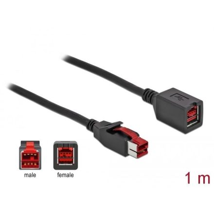 Delock Powered USB bővítőkábel 24V 1m (85985)