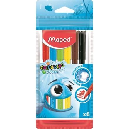 Maped: Color Peps Ocean kimosható filctollkészlet 2mm 6 db ( IMA845723)