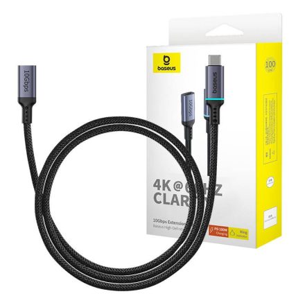 Baseus USB-C kábel apa-anya 1m fekete (B0063370C111-01)