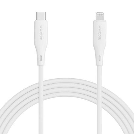 Ricomm USB-C - Lightning kábel 1.2m fehér (RLS004CLW)