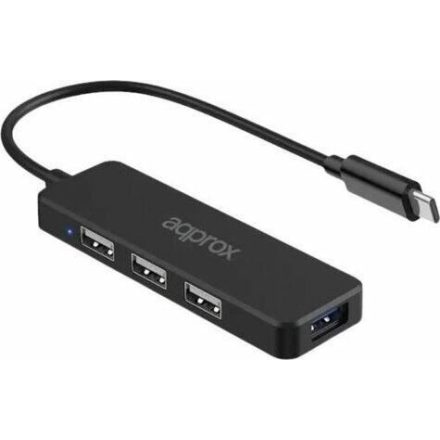 Approx 4 portos USB Hub fekete (APPC48V2)