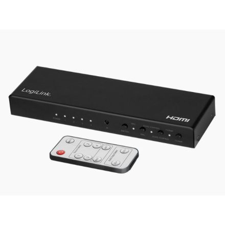 Logilink HDMI kapcsoló 4x1 port 4K/60 Hz HDCP HDR ARC RC (HD0046)