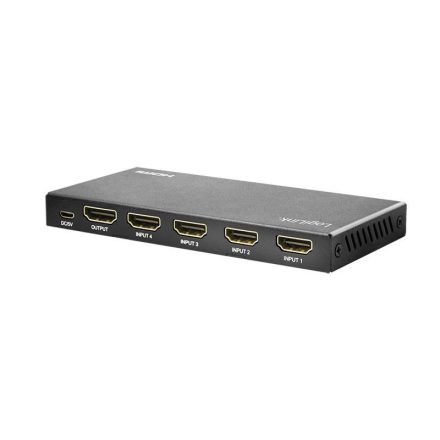 LogiLink HDMI kapcsoló 4x1 port 4K/60 Hz HDCP HDR CEC RC (HD0056)