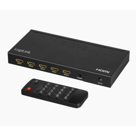 Logilink HDMI kapcsoló 4x1 port multiviewer 4K/30 Hz RC (HD0053)