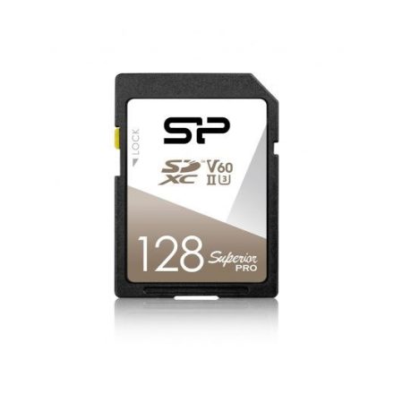 128GB SDXC memória kártya Silicon Power UHS-II U3 V60 Superior Pro (SP128GBSDXJV6V10)