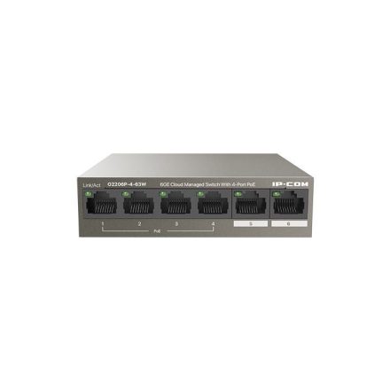 IP-COM 4x PoE + 2x Gigabit switch (G2206P-4-63W)