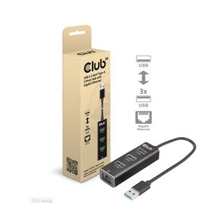 CLUB3D univerzális dokkoló állomás USB 3.2 Gen1 Type-A (CSV-1430A)