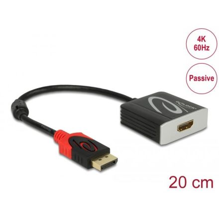 Delock DisplayPort 1.2 apa > HDMI anya adapter 4K, 60Hz (62719)