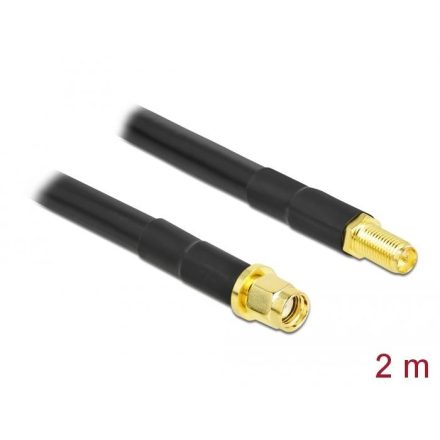 Delock RP-SMA apa/anya antennakábel 2m (90464)