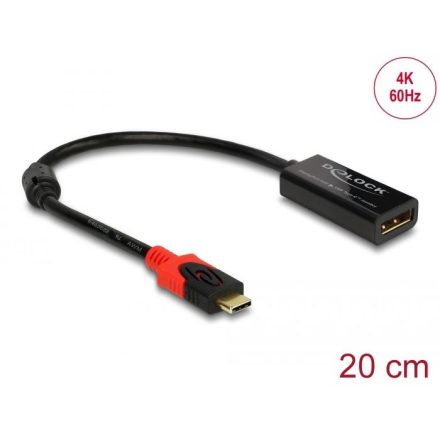 Delock DisplayPort átalakító USB Type-C kijelzőhöz 4K, 60Hz (63928)