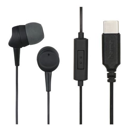 Hama BASIC4PHONE USB-C fülhallgató fekete (184141)