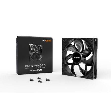 Be Quiet PURE WINGS 3 140mm PWM hűtő ventilátor fekete (BL108)