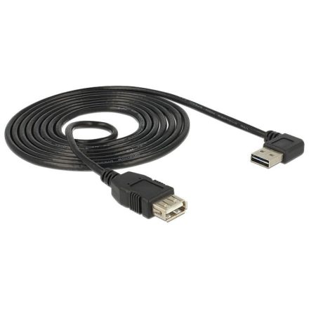 Delock EASY-USB-A ívelt - USB 2.0 A hosszabbító kábel 2m (83552)