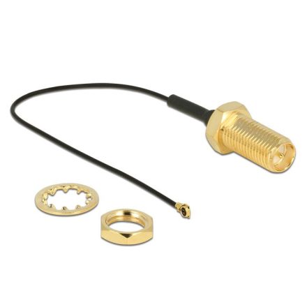 Delock antenna kábel RP-SMA Jack Bulkhead > MHF IV/ HSC MXHP32 10cm (12465)