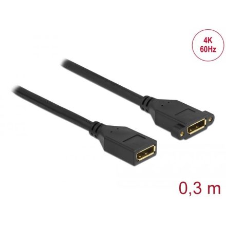 Delock DisplayPort 1.2 kábel  4K 60 Hz 30 cm (87099)