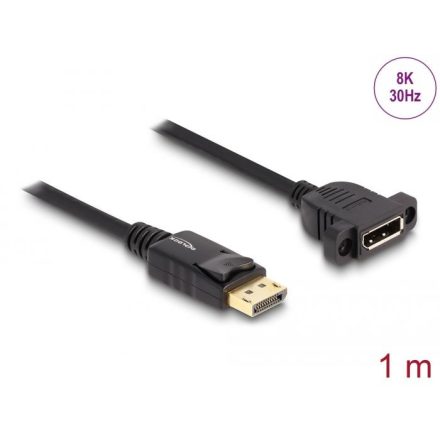 Delock DisplayPort 1.4 kábel 8K 30 Hz apa - anya 1m (87825)