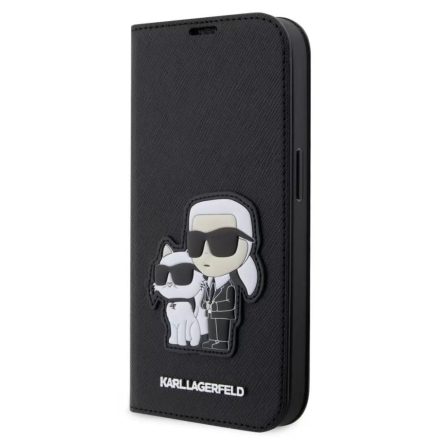 Karl Lagerfeld Apple iPhone 14 Pro Flip tok fekete KLBKP14LSANKCPK (127869)