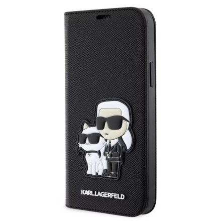 Karl Lagerfeld Apple iPhone 12/12 Pro Flip tok fekete KLBKP12MSANKCPK (127865)