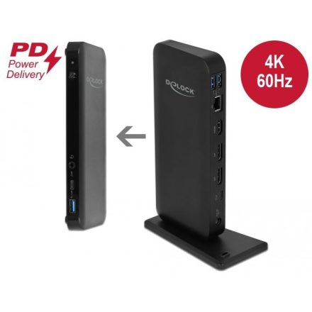 Delock USB-C DP 1.4 dokkoló állomás fekete (87746)