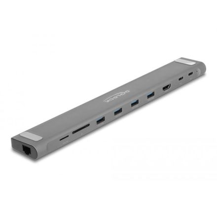 Delock USB-C vékony dokkoló állomás szürke (87895)