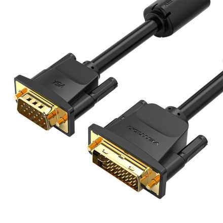 Vention DVI (24+5) - VGA átalakító kábel 5m fekete (EACBJ)