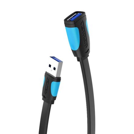 Vention USB 3.0 lapos hosszabító kábel 3m fekete (VAS-A13-B300)