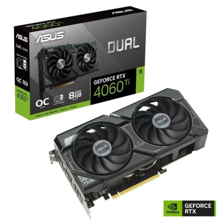 ASUS GeForce RTX 4060 Ti 8GB Dual SSD OC Edition videokártya (DUAL-RTX4060TI-O8G-SSD)