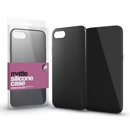 Xpro Apple iPhone 15 Szilikon matte tok ultra vékony fekete (128882)