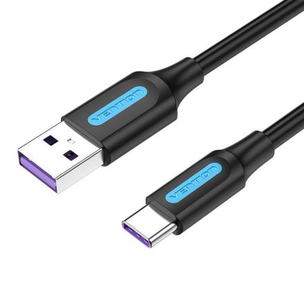 Vention USB 2.0 A - USB-C kábel 5A 1m fekete (CORBF)